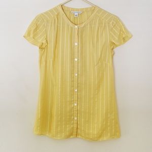 Yellow button down blouse size XS